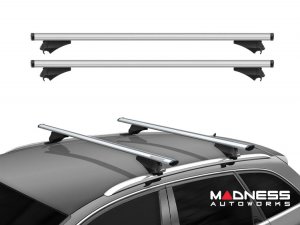FIAT 500X Roof Rack Cross Bars - for models w/ factory roof rails - Silver (2016-2023)